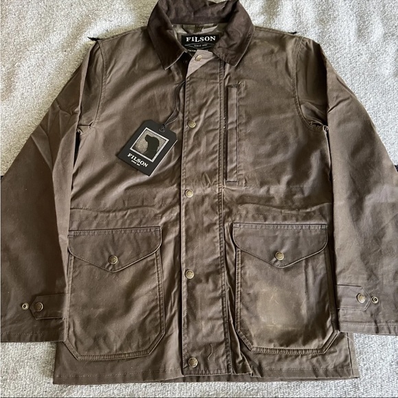 Filson Cover Cloth Mile Marker Coat | Otter Green - Picture 5 of 14
